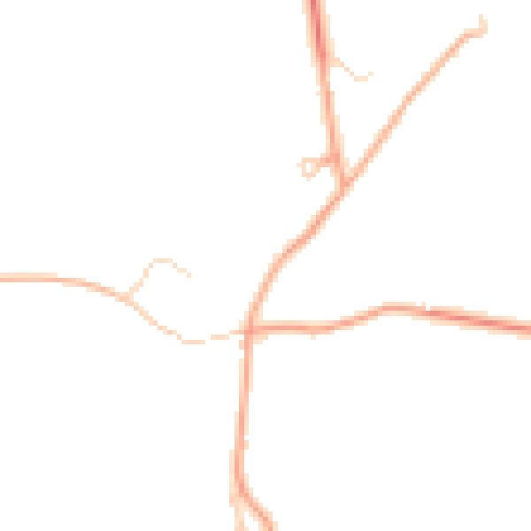 Daytime road noise heatmap for IP29 5QP