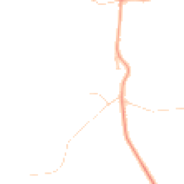 Daytime road noise heatmap for IP29 5QZ