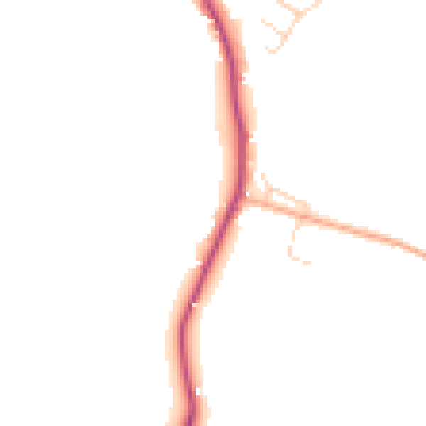 Daytime road noise heatmap for IP29 5SR