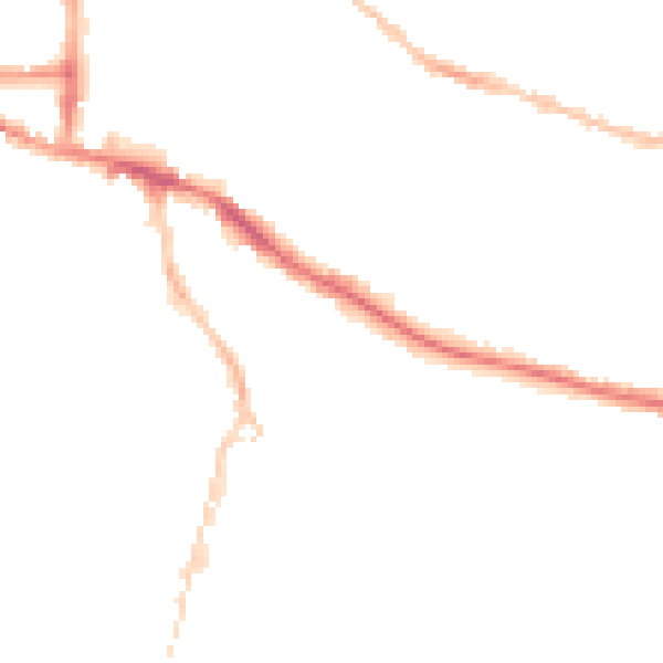 Night-time road noise heatmap for IP3 0AN