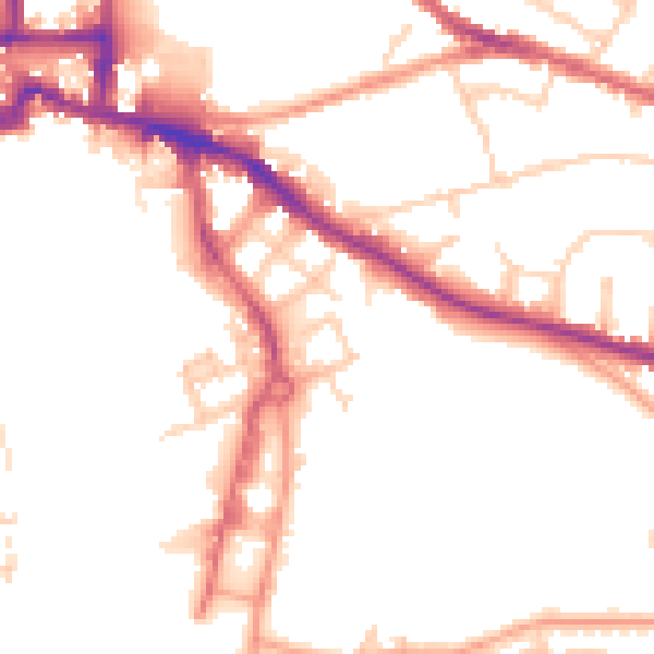 Daytime road noise heatmap for IP3 0AP