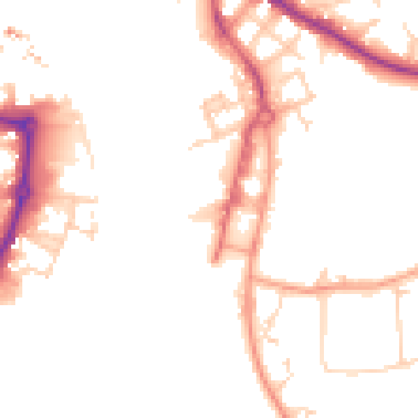 Daytime road noise heatmap for IP3 0AS