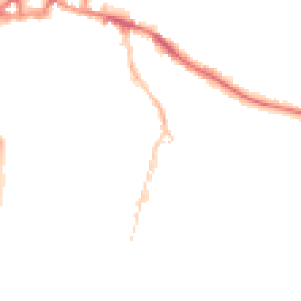 Night-time road noise heatmap for IP3 0AT