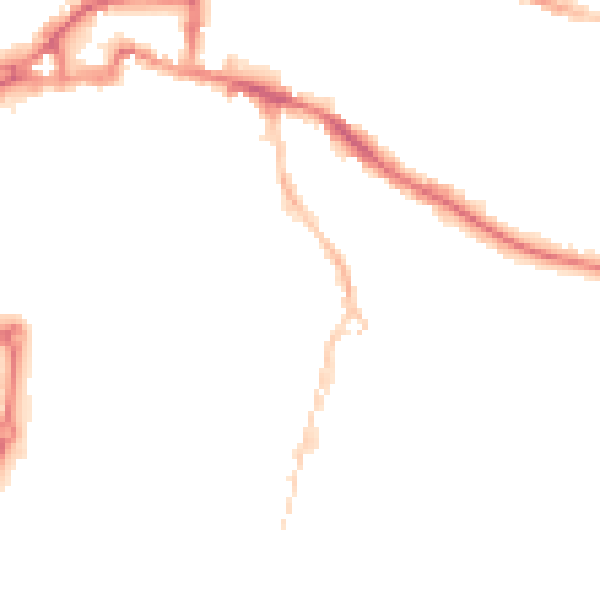 Night-time road noise heatmap for IP3 0AU