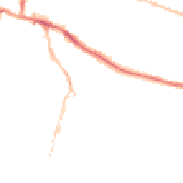 Night-time road noise heatmap for IP3 0AW