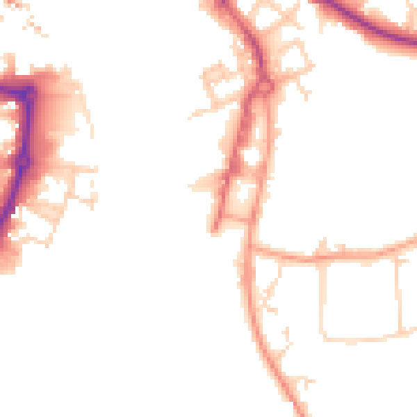 Daytime road noise heatmap for IP3 0AX