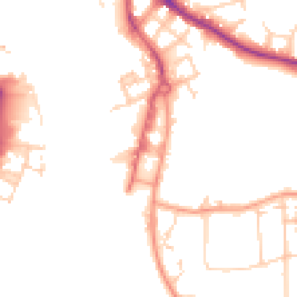 Daytime road noise heatmap for IP3 0AY