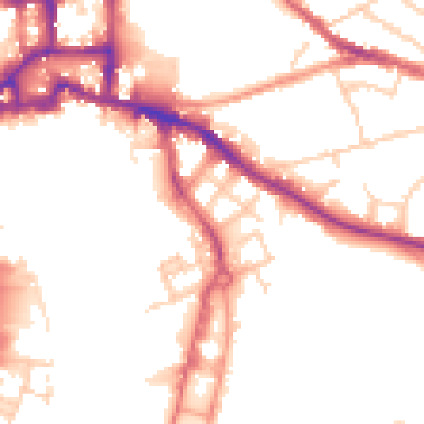 Daytime road noise heatmap for IP3 0BF