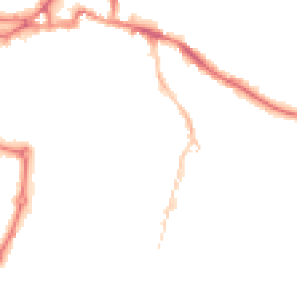 Night-time road noise heatmap for IP3 0BU