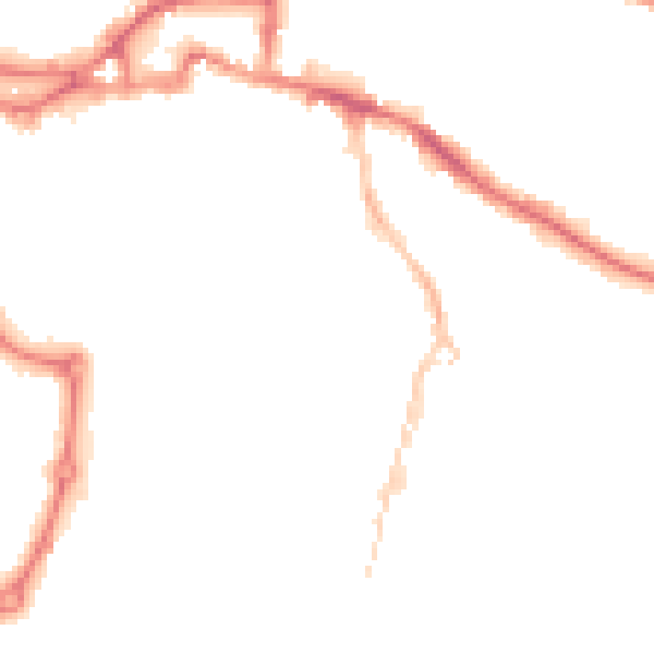 Night-time road noise heatmap for IP3 0BW