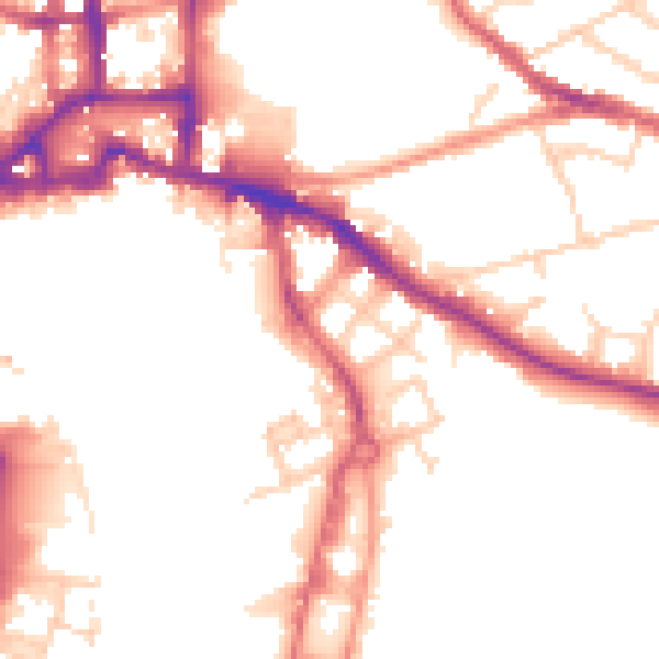 Daytime road noise heatmap for IP3 0BX