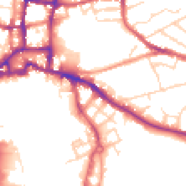 Daytime road noise heatmap for IP3 0DA