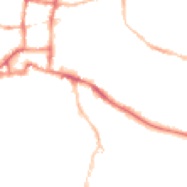 Night-time road noise heatmap for IP3 0DA