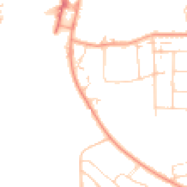 Daytime road noise heatmap for IP3 0DD