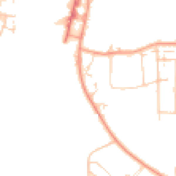 Daytime road noise heatmap for IP3 0DQ