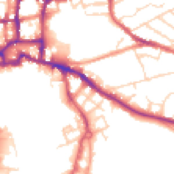 Daytime road noise heatmap for IP3 0DR