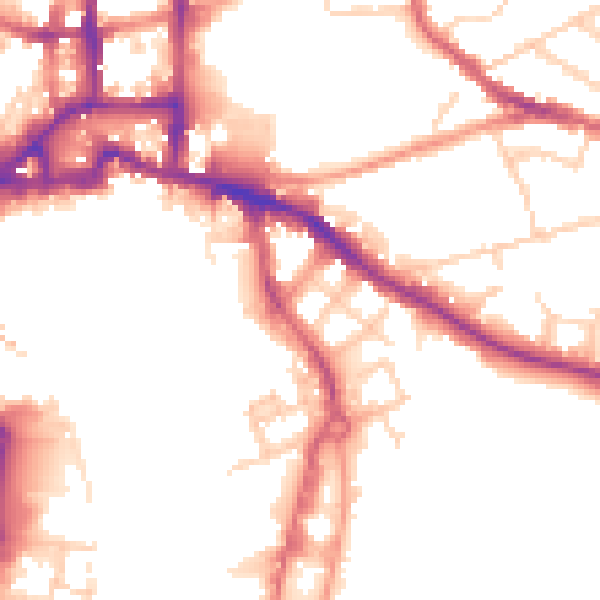 Daytime road noise heatmap for IP3 0DS