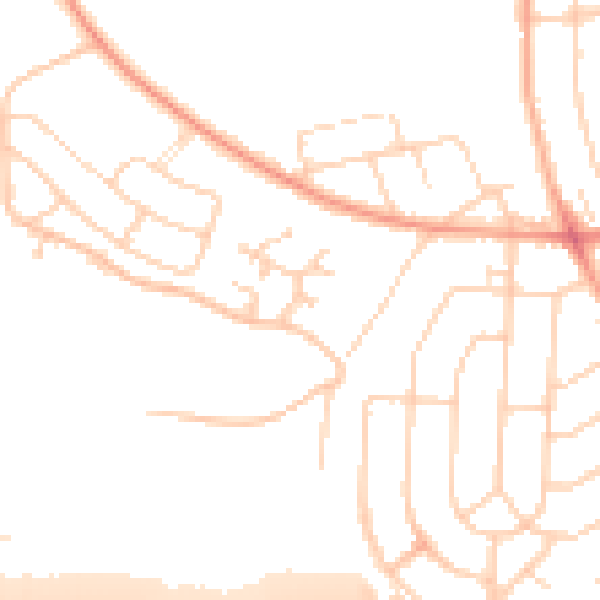 Daytime road noise heatmap for IP3 0EE