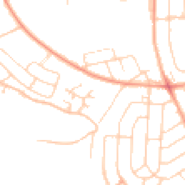 Daytime road noise heatmap for IP3 0EG