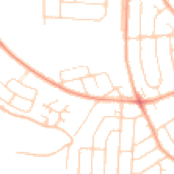 Daytime road noise heatmap for IP3 0HE