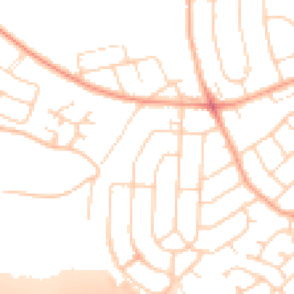 Daytime road noise heatmap for IP3 0LF