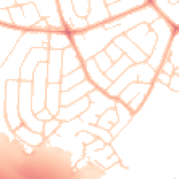 Daytime road noise heatmap for IP3 0LS
