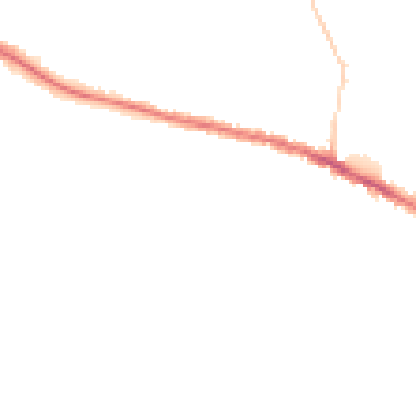 Night-time road noise heatmap for IP3 0PA