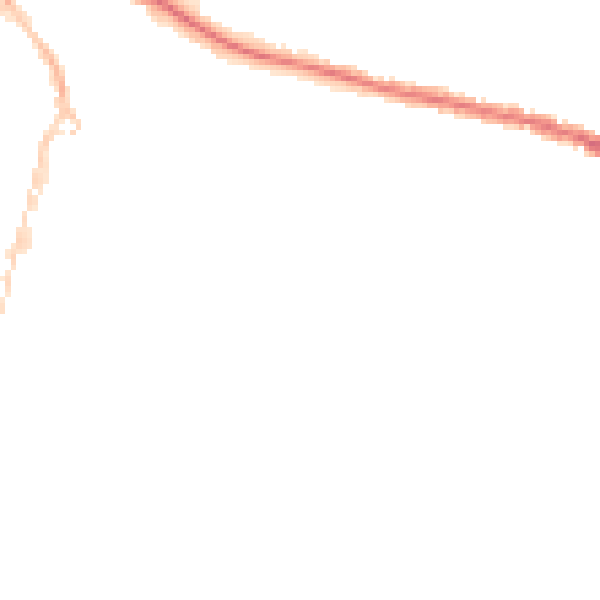 Night-time road noise heatmap for IP3 0PG