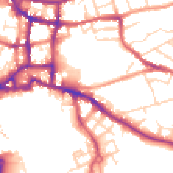 Daytime road noise heatmap for IP3 8AH