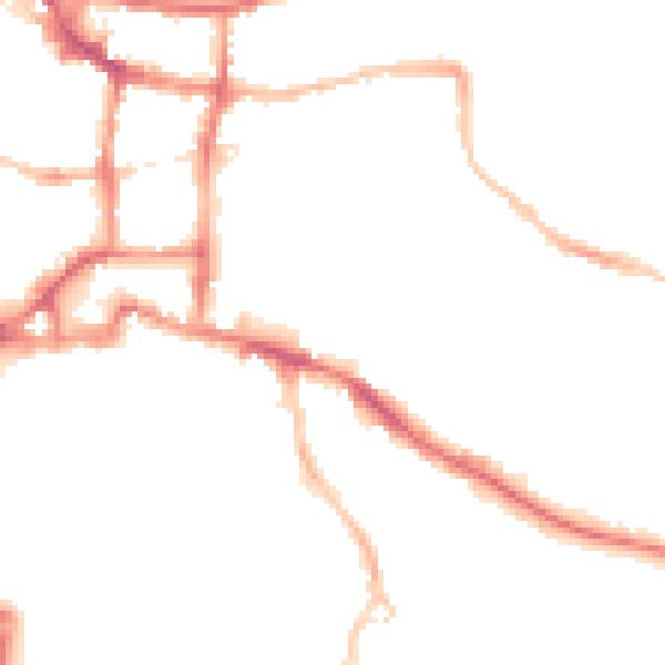 Night-time road noise heatmap for IP3 8AH