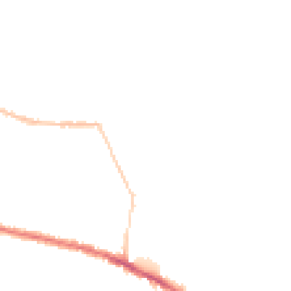 Night-time road noise heatmap for IP3 8DE