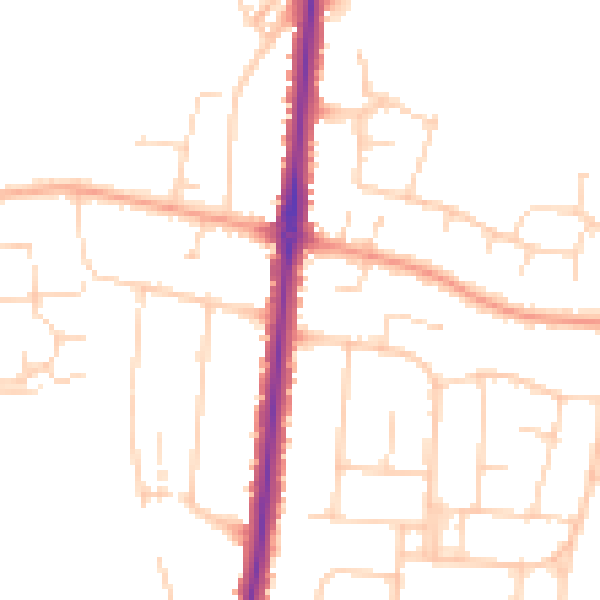 Daytime road noise heatmap for IP3 8PJ