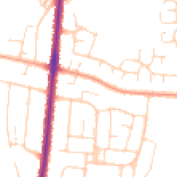 Daytime road noise heatmap for IP3 8RA