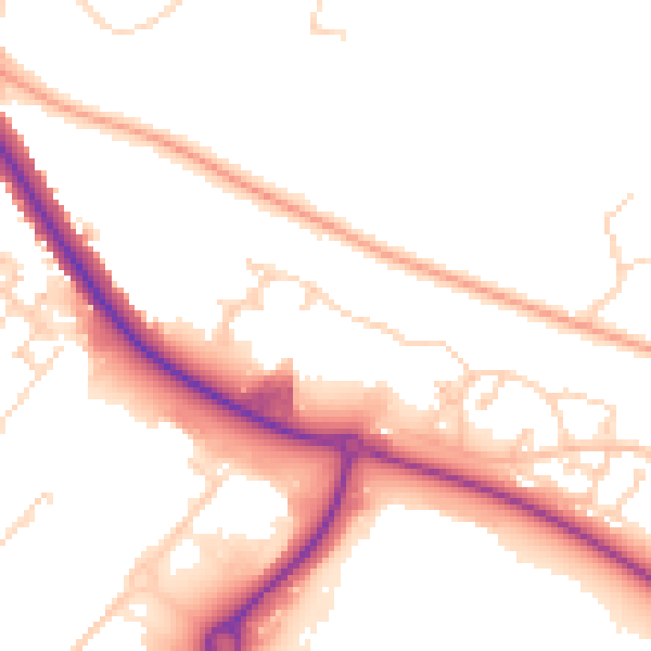 Daytime road noise heatmap for IP3 8RB