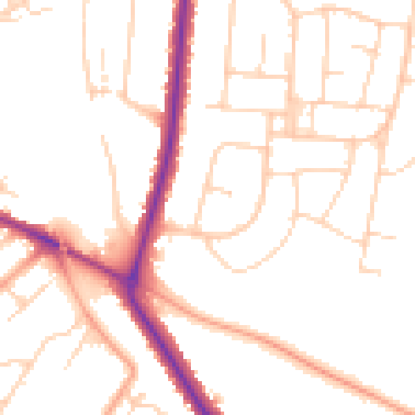 Daytime road noise heatmap for IP3 8SL