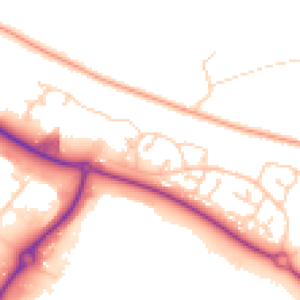 Daytime road noise heatmap for IP3 8SN