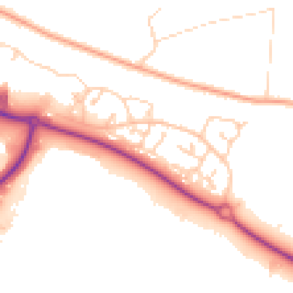 Daytime road noise heatmap for IP3 8SS