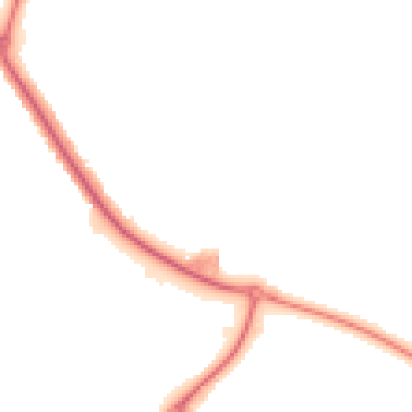 Night-time road noise heatmap for IP3 8UN