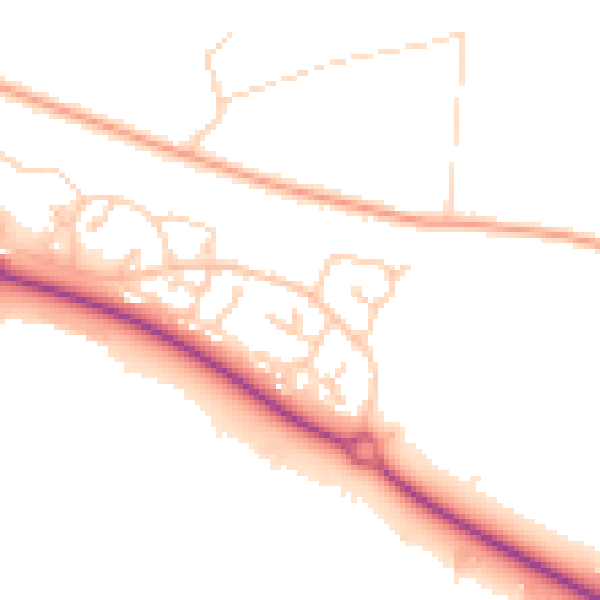 Daytime road noise heatmap for IP3 8UR