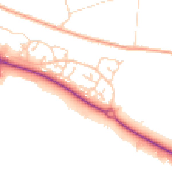 Daytime road noise heatmap for IP3 8UT