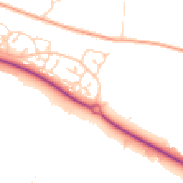 Daytime road noise heatmap for IP3 8UX