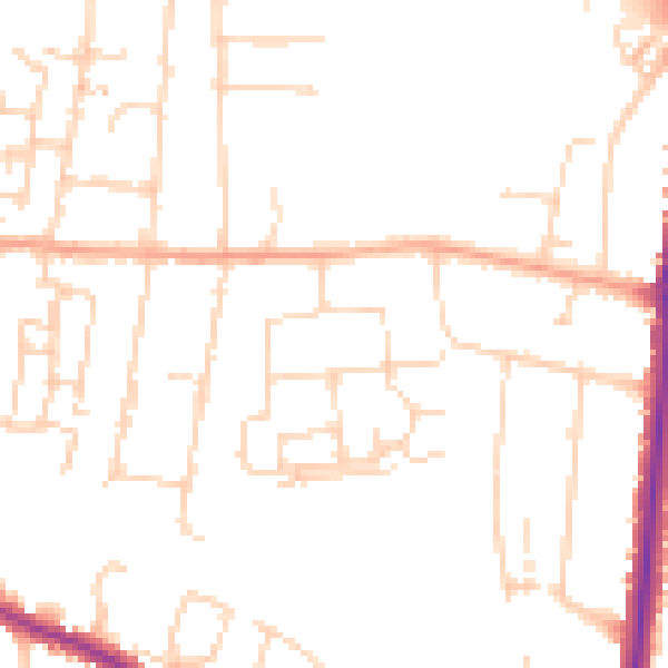 Daytime road noise heatmap for IP3 8XH