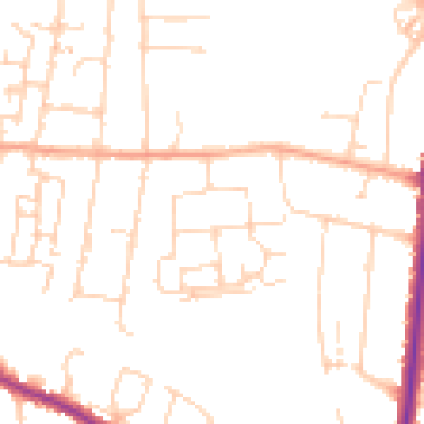 Daytime road noise heatmap for IP3 8XT