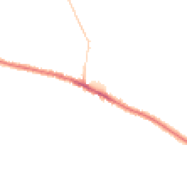 Night-time road noise heatmap for IP3 9AE