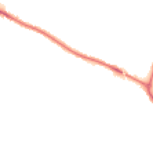 Night-time road noise heatmap for IP3 9EB