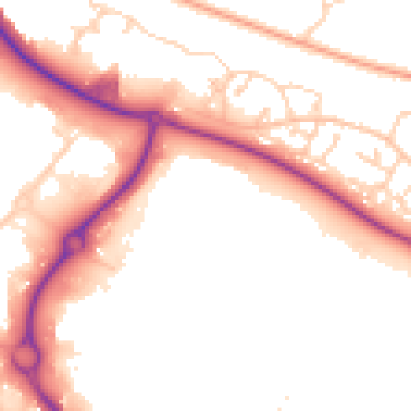 Daytime road noise heatmap for IP3 9FE
