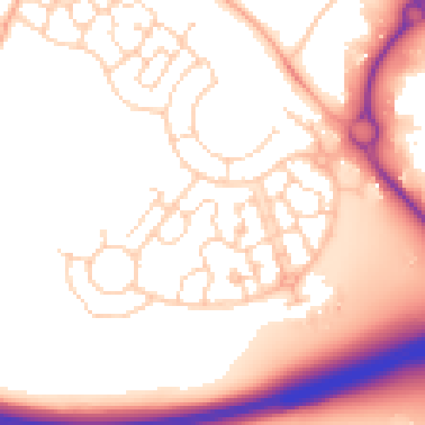 Daytime road noise heatmap for IP3 9GQ