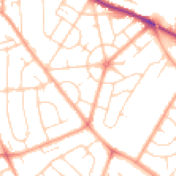 Daytime road noise heatmap for IP3 9HD