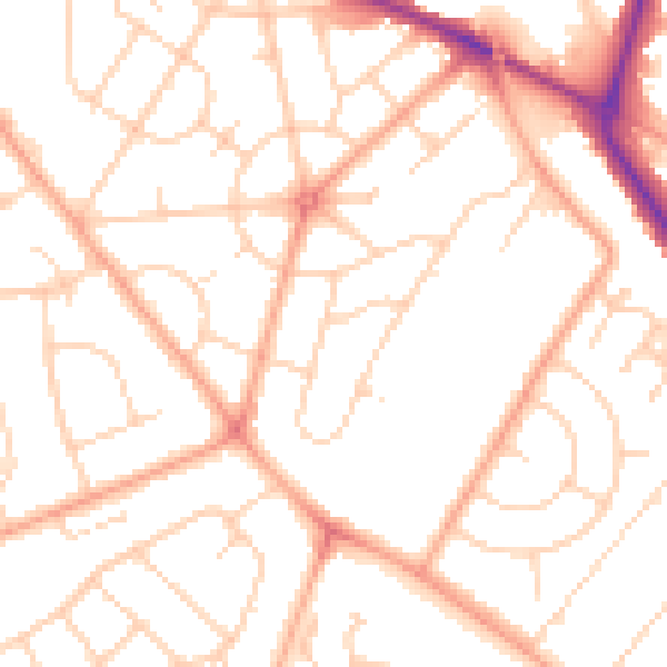 Daytime road noise heatmap for IP3 9HR