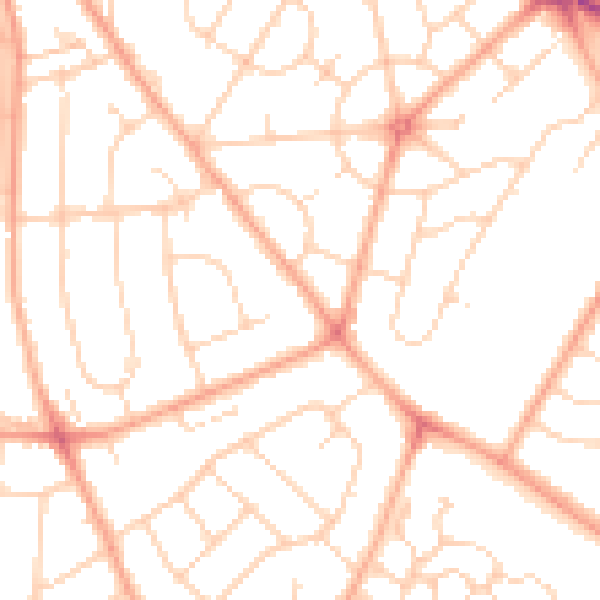 Daytime road noise heatmap for IP3 9ND